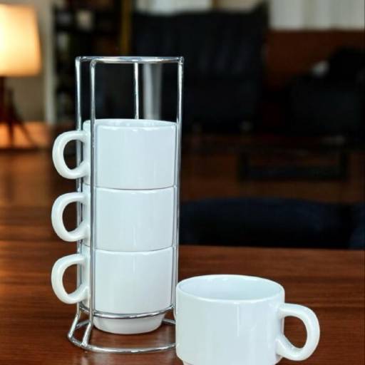 Kit de Xícaras com Suporte