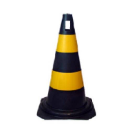 CONE SINALIZAÇÃO PRETO E AMARELO  por Zello EPI's