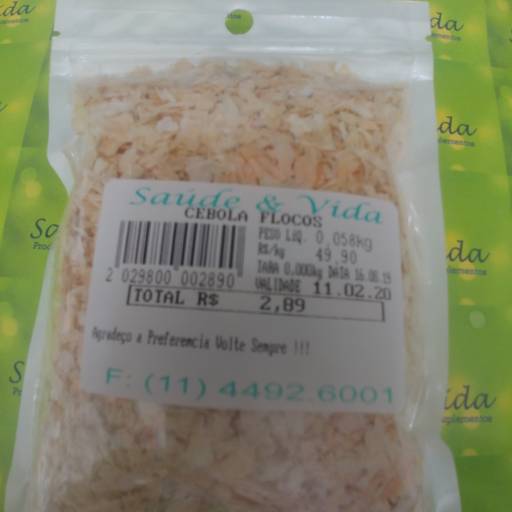 Cebola flocos por Saúde e Vida