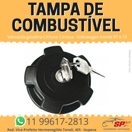 TAMPA DE COMBUSTÍVEL VALVULA DA GASOLINA - VOLKSWAGEN kombi em Itupeva, SP por Spx Acessórios e Autopeças