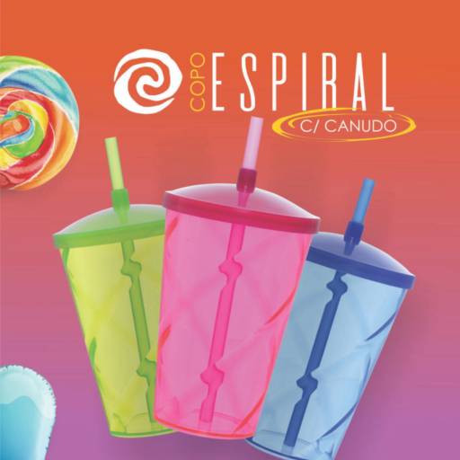 Copo Espiral c/  canudo em São José do Rio Preto, SP por Public Gráfica e Brindes