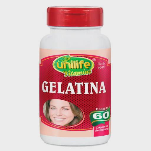 Gelatina 550mg com 60 cápsulas - Unilife