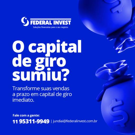 Comprar o produto de Capital de Giro em Jundiaí em Financeiras pela empresa FEDERAL INVEST JUNDIAI em Jundiaí, SP por Solutudo