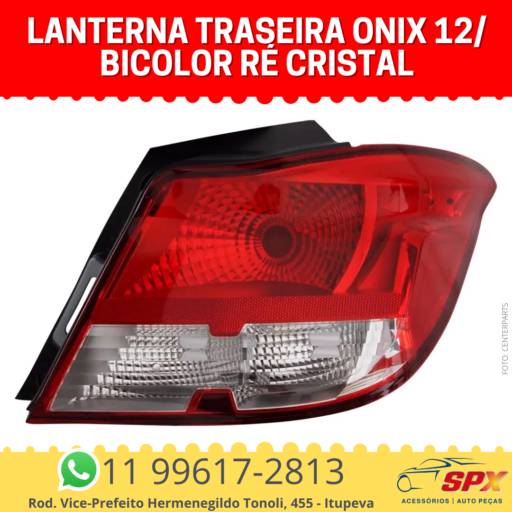 Lanterna Traseira Onix 12/ Bicolor Ré Cristal em Itupeva, SP por Spx Acessórios e Autopeças