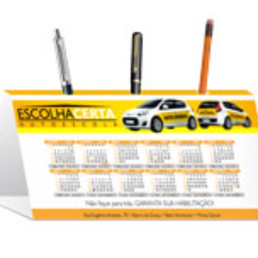 CALENDÁRIO DE MESA PORTA CANETAS HORIZONTAL COUCHÊ 300G em São José do Rio Preto, SP por Public Gráfica e Brindes