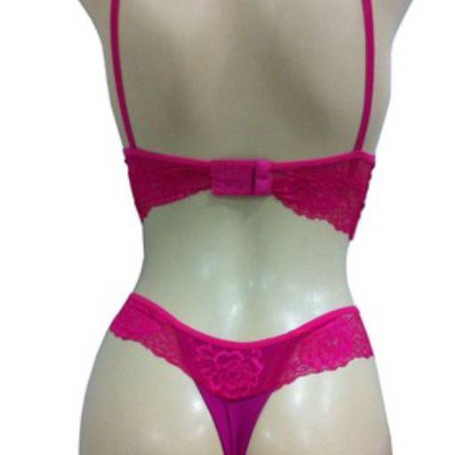 Conjunto Cropped Rendado por Q‘linda Lingerie