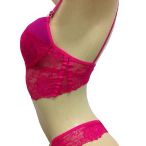 Conjunto Cropped Rendado por Q‘linda Lingerie
