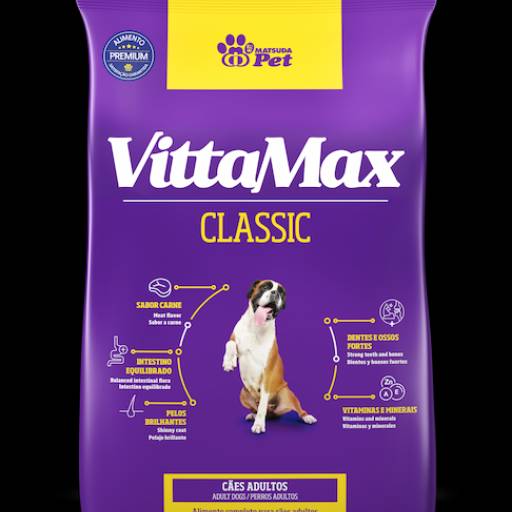Comprar o produto de VITTAMAX CLASSIC 25KG  em Ração para Cachorros pela empresa Fortaleza Agro Coqueiros em Mineiros, GO por Solutudo