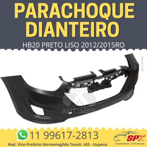 PARA-CHOQUE DIANTEIRO HB20 PRETO LISO 2012/2015RO