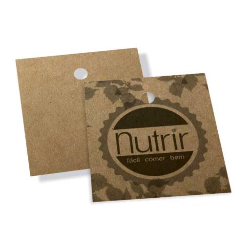 TAG PADRÃO FURO - KRAFT 250G em São José do Rio Preto, SP por Public Gráfica e Brindes