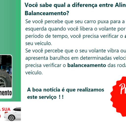 Está precisando de Alinhamento e balanceamento? Venha para Gato Auto Center