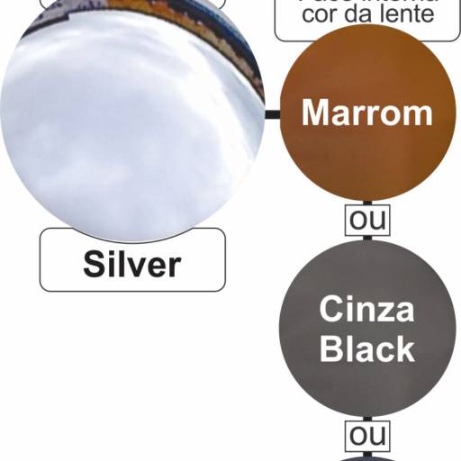 Lente espelhada Silver (sem Grau) por Óptica Santa Luzia