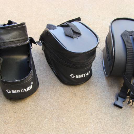 BOLSA SELIM PRETO 13.0X9.0X8.0 NAPA SHITARO 1 ZIP REIS em Bauru, SP por Two Force Bike Shop