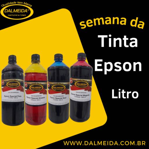 TINTA EPSON AMARELA 1 LITRO DALMEIDA em Bauru, SP por Toner e Cartuchos Dalmeida Distribuidora