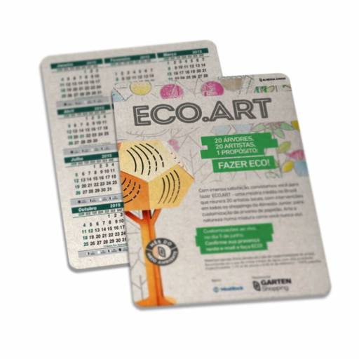 CALENDÁRIO DE BOLSO RECICLATO 250G SEM VERNIZ em São José do Rio Preto, SP por Public Gráfica e Brindes