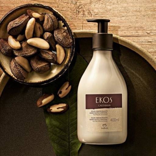 Com óleo de castanha, esta polpa nutre a pele intensamente e hidrata por 30 horas.