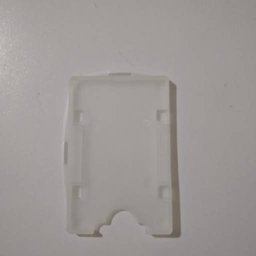 Porta crachá duplo, em PVC rígido, cor transparente pacote com 100 unidades - WSG Brasil