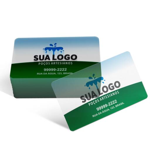 CARTÕES DE VISITA PVC 0,30MM TRANSLÚCIDO TRANSLÚCIDO SEM TINTA BRANCA  em São José do Rio Preto, SP por Public Gráfica e Brindes