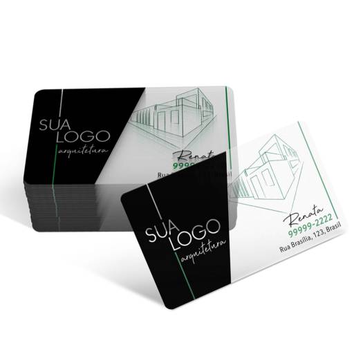 CARTÕES DE VISITA PVC 0,30MM TRANSLÚCIDO TRANSLÚCIDO SEM TINTA BRANCA  em São José do Rio Preto, SP por Public Gráfica e Brindes