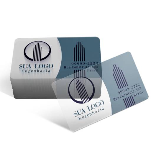 CARTÕES DE VISITA PVC 0,30MM TRANSLÚCIDO TRANSLÚCIDO SEM TINTA BRANCA  em São José do Rio Preto, SP por Public Gráfica e Brindes