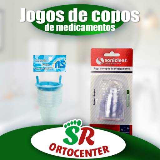 Jogo de copos de medicamentos