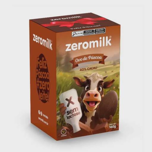 Ovo de Páscoa Vegano 40% Cacau 160g - Zeromilk