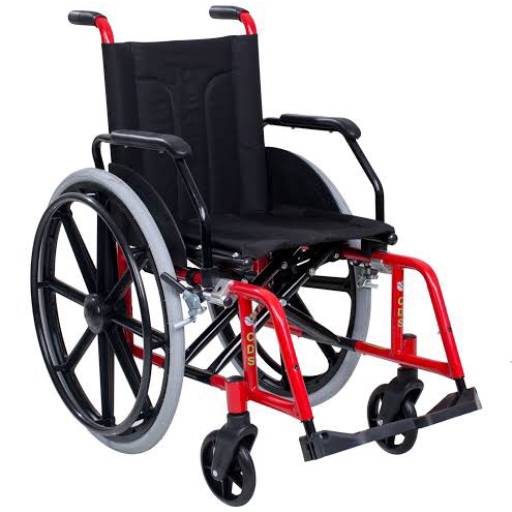 Cadeira De Rodas Dobrável Aço Carbono H10 Vermelha - Cds em Jundiaí, SP por Cirúrgica DyTec - Comércio e Manutenção em Equipamentos Médicos Hospitalares