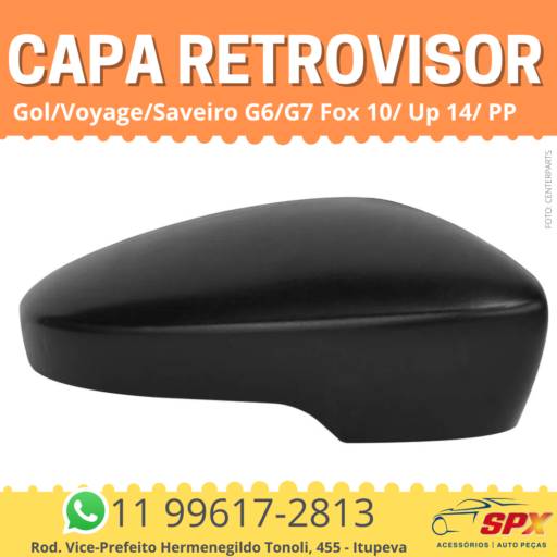 Capa Retrovisor Gol/Voyage/Saveiro G6/G7 Fox 10/ Up 14/ PP em Itupeva, SP por Spx Acessórios e Autopeças