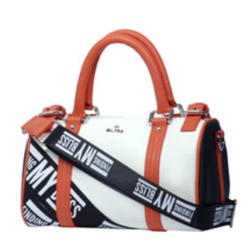 Bolsa bliss white orange black por Loja Catherine