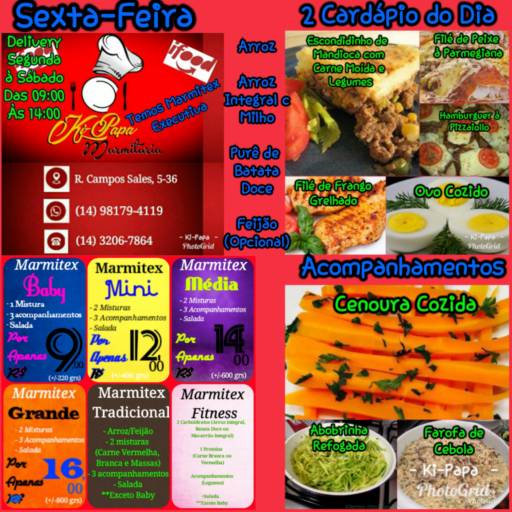 Cardápio do Dia por Ki-Papa Marmitaria