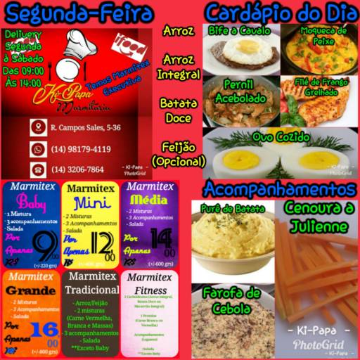 Cardápio do Dia por Ki-Papa Marmitaria