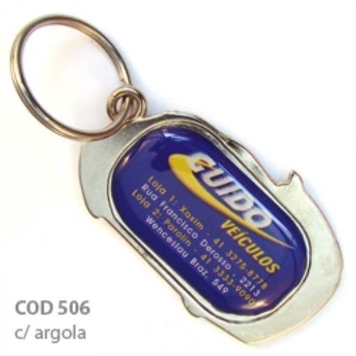 Chav. Medalha ou Pingente COD 506 - Carro Esportivo de Metal em São José do Rio Preto, SP por Public Gráfica e Brindes