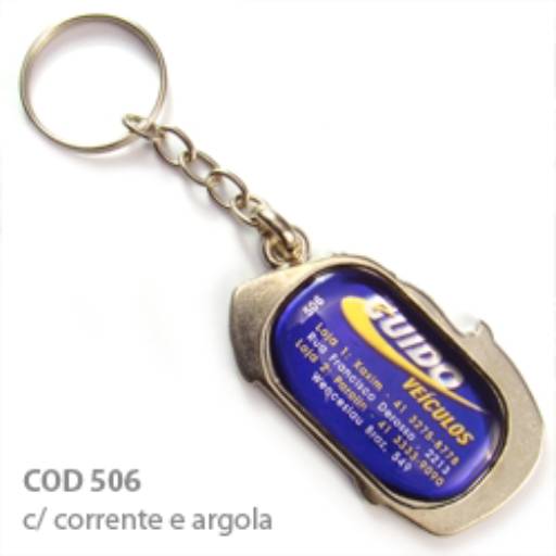 Chav. Medalha ou Pingente COD 506 - Carro Esportivo de Metal em São José do Rio Preto, SP por Public Gráfica e Brindes