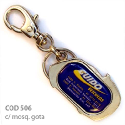 Chav. Medalha ou Pingente COD 506 - Carro Esportivo de Metal em São José do Rio Preto, SP por Public Gráfica e Brindes