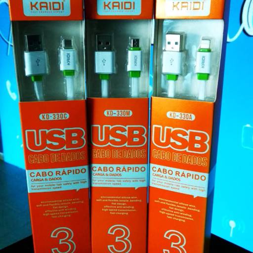 Cabo USB de dados Kaid Tipo C em Santa Bárbara D'Oeste, SP por Fixcell - Conserto de Celulares em SBO