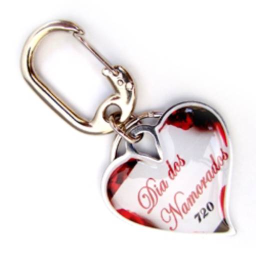 Chav. Chapinha Metálica COD 720 - Chapinha Coração em São José do Rio Preto, SP por Public Gráfica e Brindes