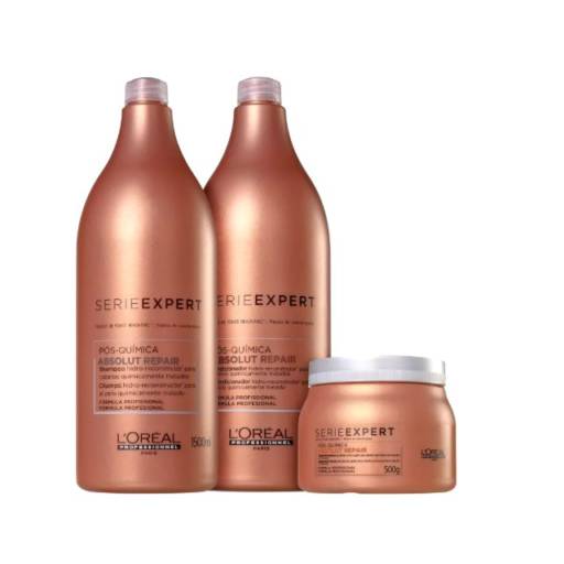 Kit L'Oréal Professionnel Absolut Repair Pós-Química (3 Produtos) por Charmy Perfumes - Centro
