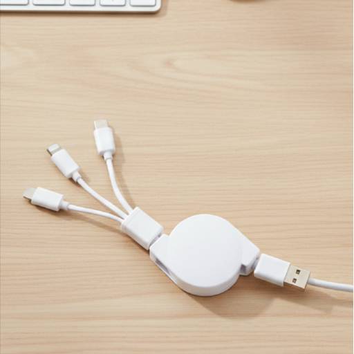 Cabo USB Retrátil 3 em 1