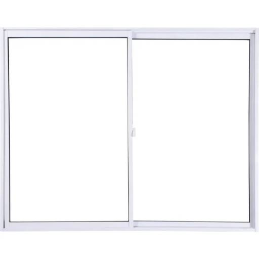 Janela de Alumínio Slim Branca 2 Folhas 100x100cm Aluvid