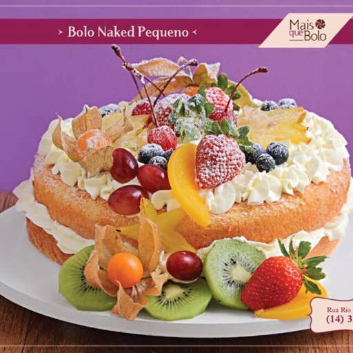 Bolo Naked Pequeno por Mais Que Bolo