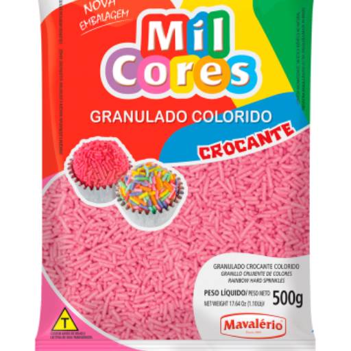 GRANULADO CROCANTE ROSA MIL CORES 500g