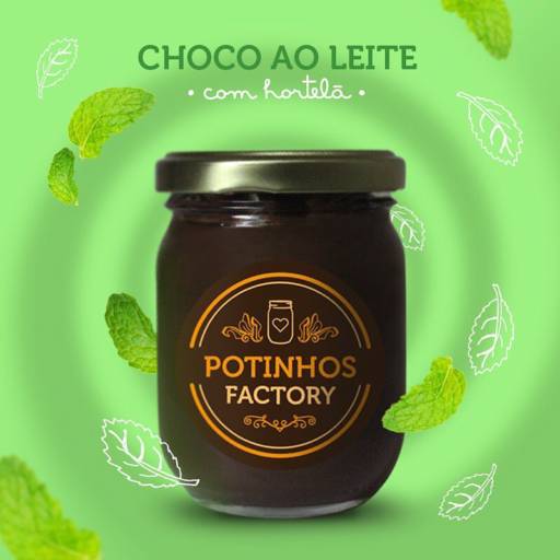 Comprar o produto de Chocolate ao leite com hortelã em Bolos e Doces pela empresa Potinhos Factory em Indaiatuba, SP por Solutudo