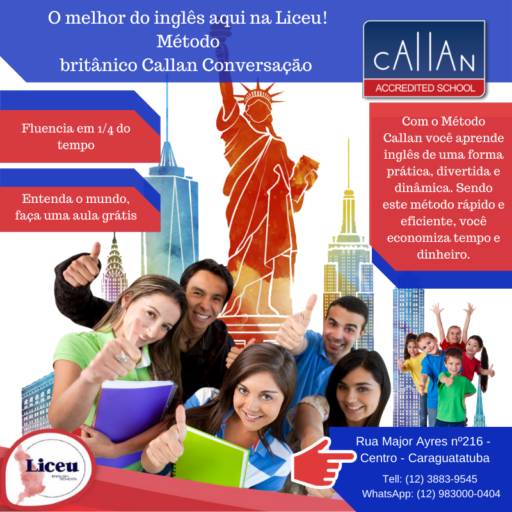 Comprar o produto de Aprenda Inglês em 1/4 do tempo! em Cursos pela empresa Liceu English School Caraguá em Caraguatatuba, SP por Solutudo
