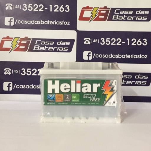 Bateria Heliar 60AH em Foz do Iguaçu, PR por Casa das Baterias
