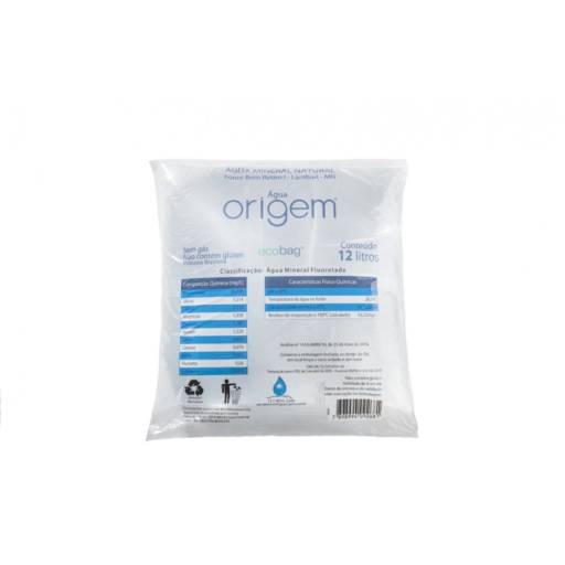 Comprar o produto de Água Origem Bag in bag sem gás 12Lts  em A Classificar pela empresa Água Origem em Caraguatatuba, SP por Solutudo