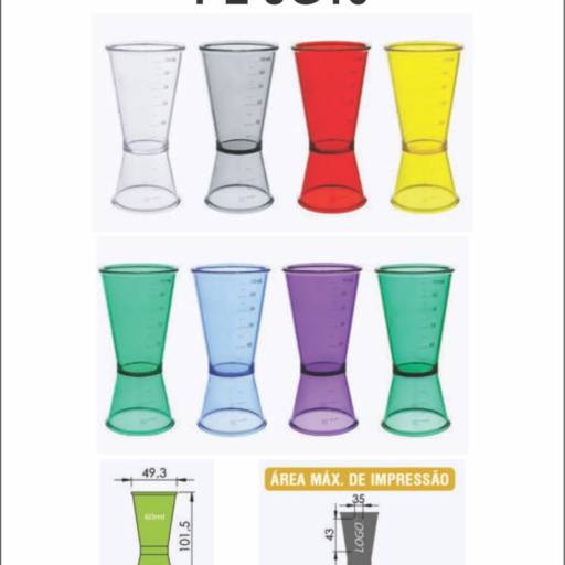 Dosador Jigger  em São José do Rio Preto, SP por Public Gráfica e Brindes