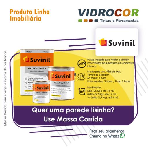 Suvinil Massa Corrida - Vidrocor Tintas