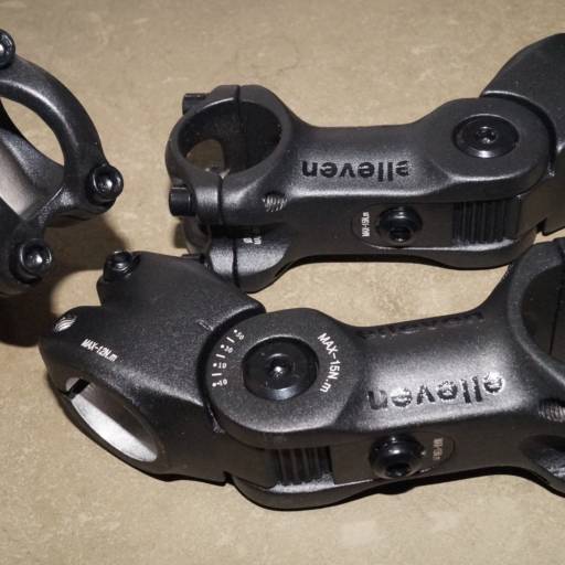 MESA AHEADSET MTB ALUMINIO 28.6 MEGA OVER REGULÁVEL 10~50° PRETO FOSCO LONGO 10.5 ELLEVEN em Bauru, SP por Two Force Bike Shop