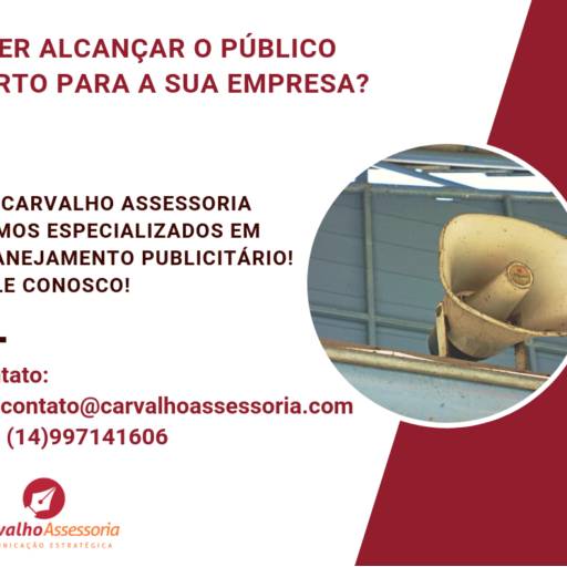 Comprar o produto de Relações Públicas em Comunicação pela empresa Carvalho Assessoria em Bauru, SP por Solutudo