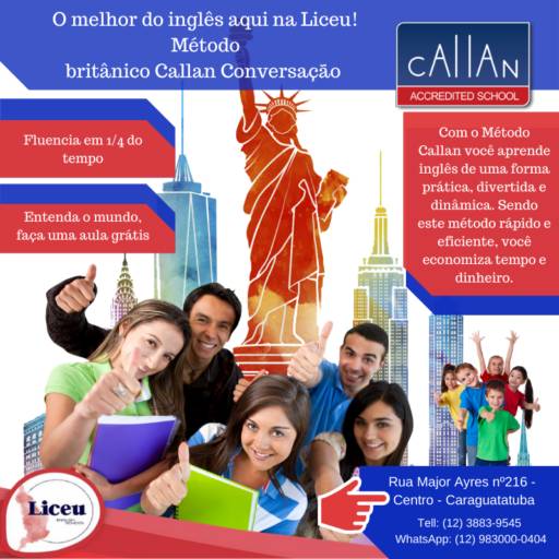 Comprar o produto de Aprenda inglês em 1/4 do tempo! em Cursos pela empresa Liceu English School Caraguá em Caraguatatuba, SP por Solutudo